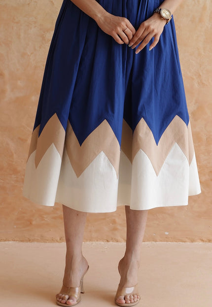 Royal blue cotton dress
