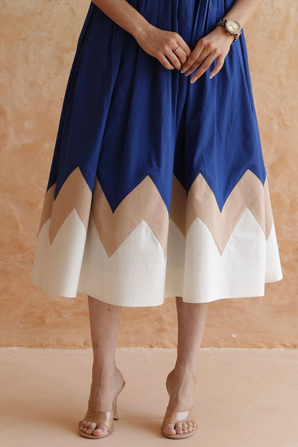 Royal blue cotton dress