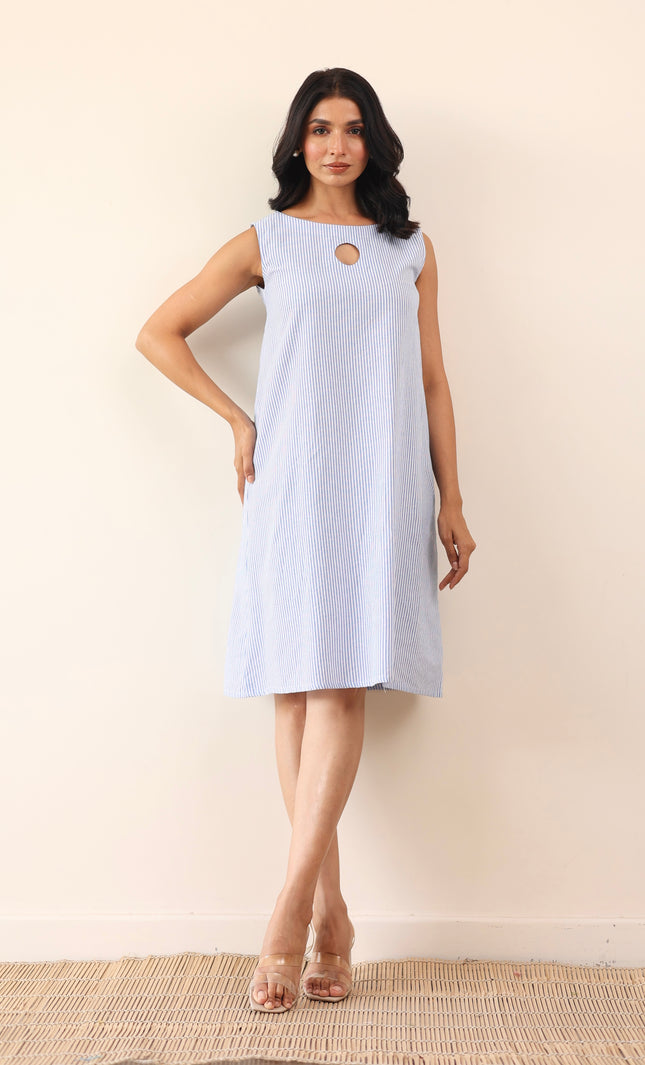 Striped A line dress