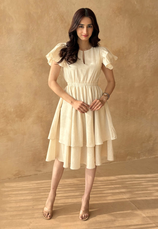 Cotton ruffled dress