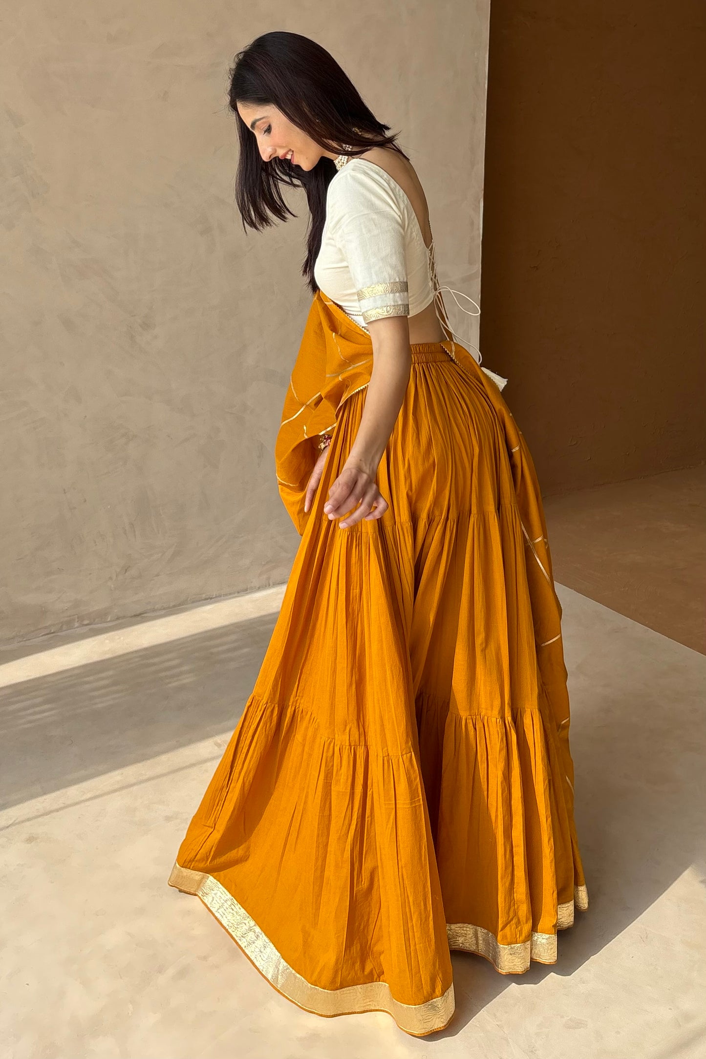 Mustard Lehenga set