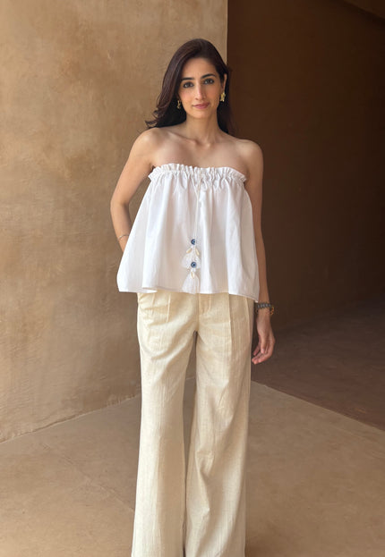 Cotton tie-up top