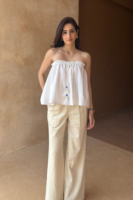 Cotton tie-up top