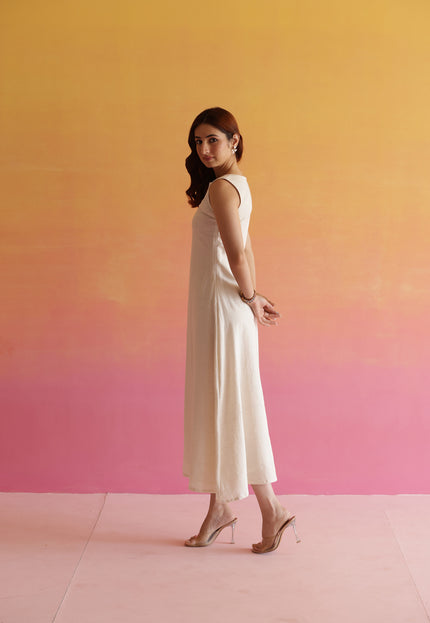 Linen A-line dress