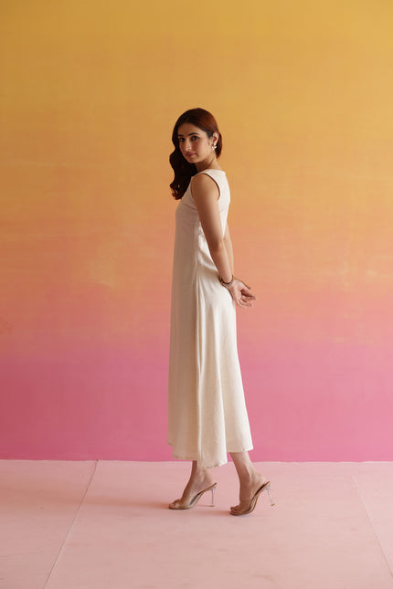 Linen A-line dress