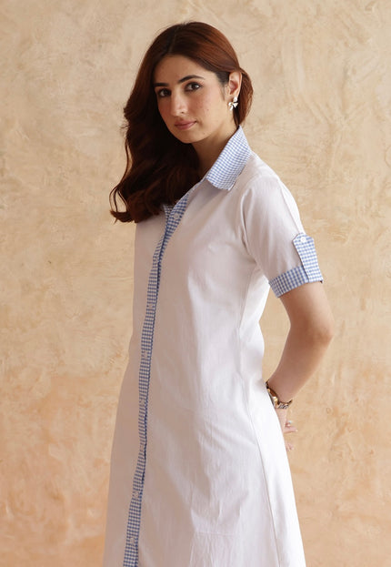 White A-line dress
