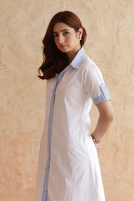 White A-line dress