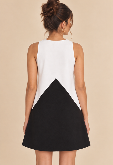 Contrast mini dress