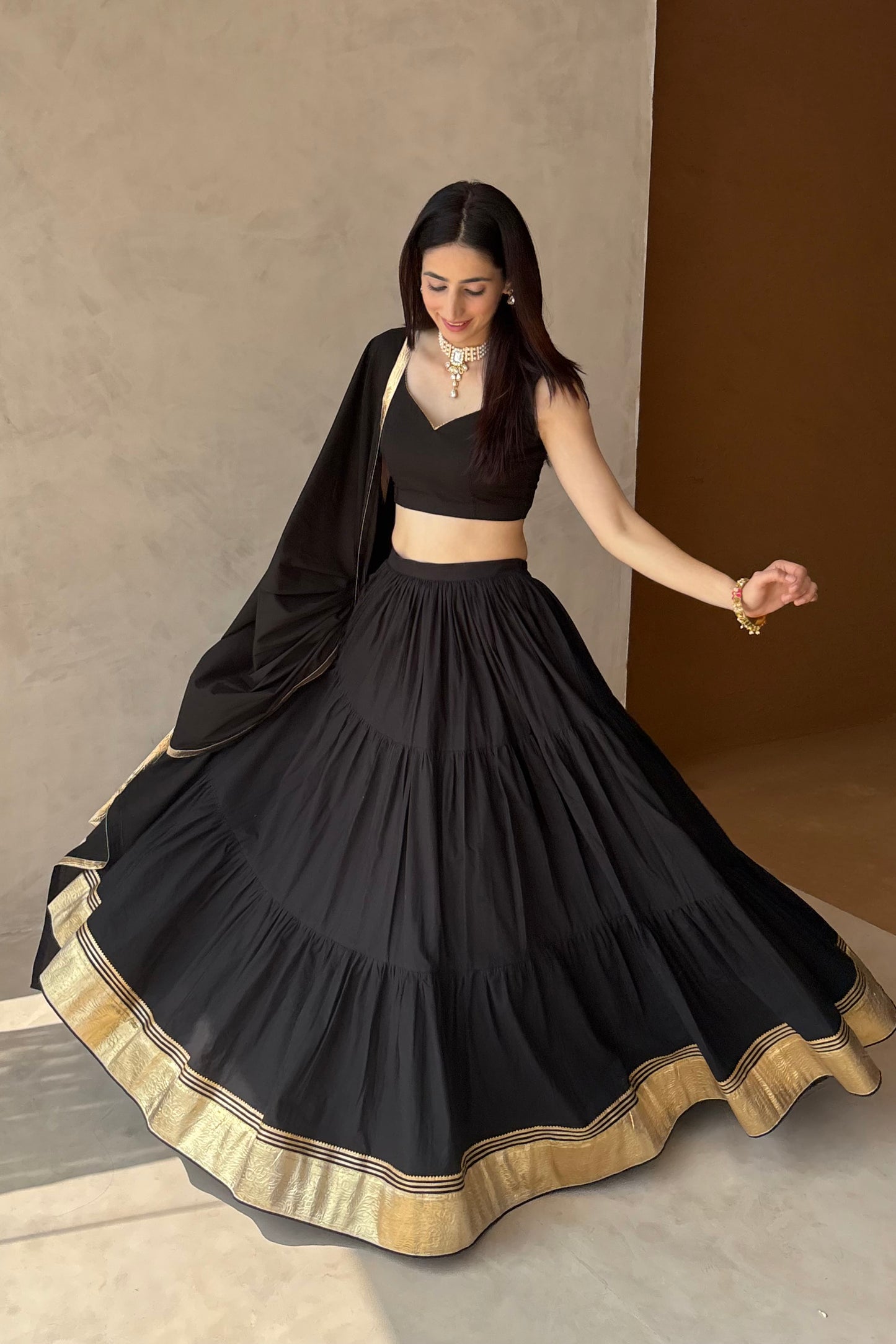 Black lehenga set