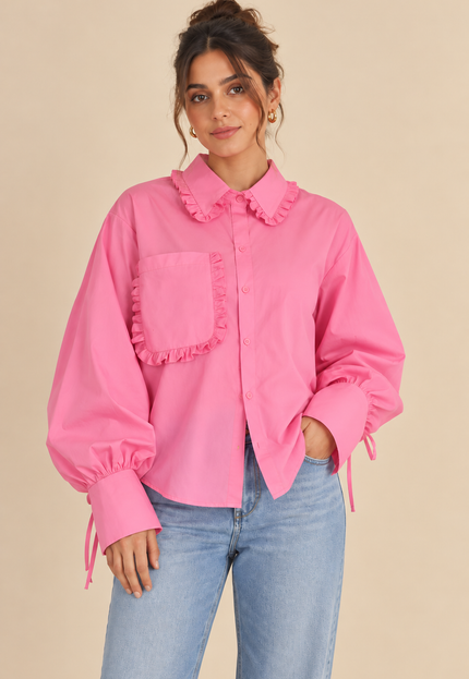 Pink poplin shirt