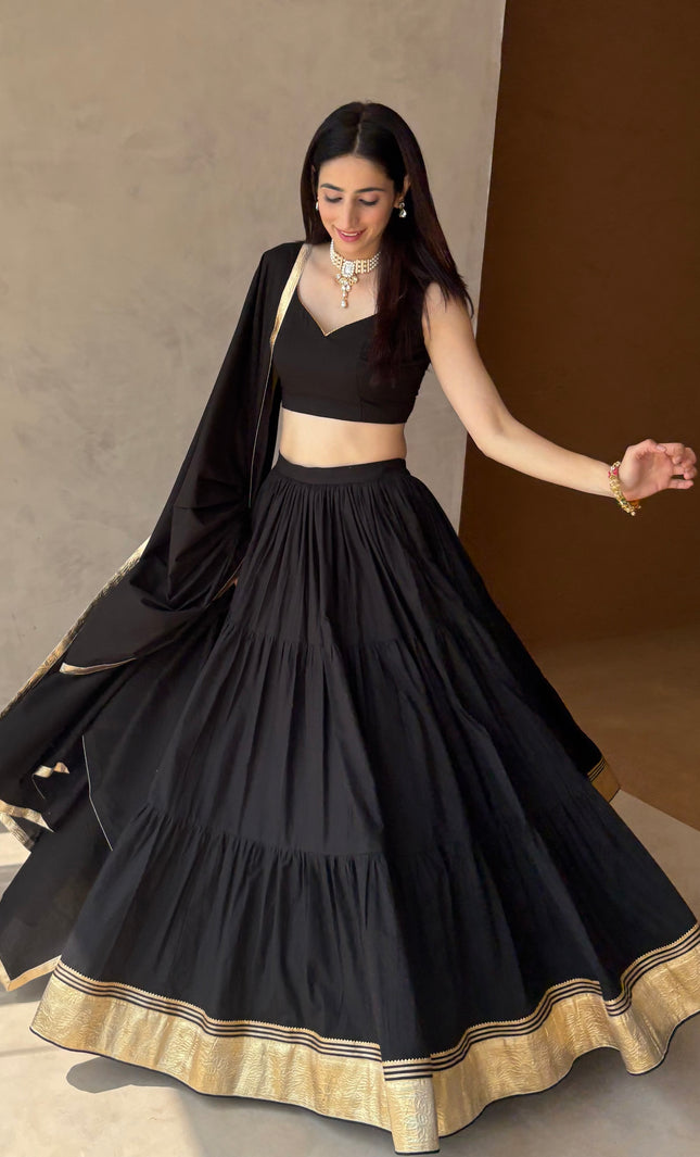 Black lehenga set