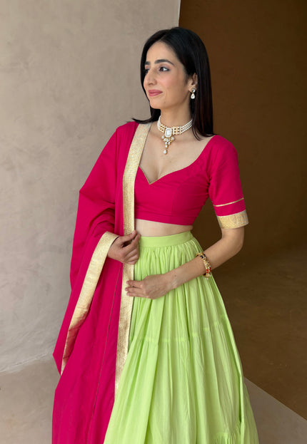 Rani pink lehenga set