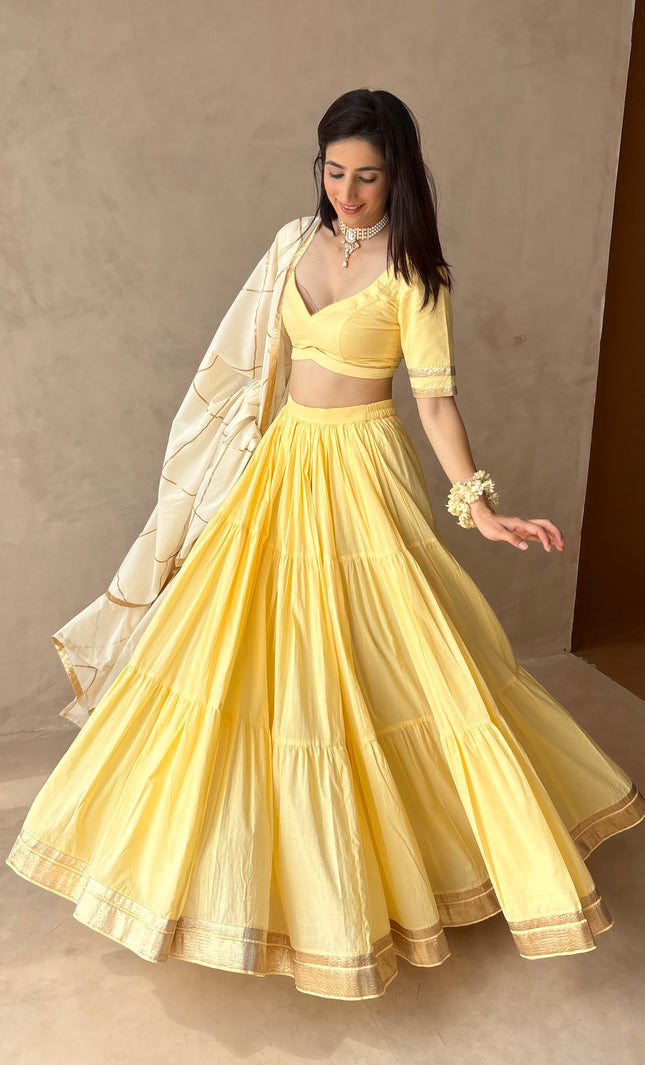 Butter yellow lehenga set