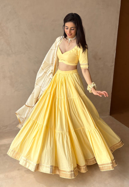 Butter yellow lehenga set
