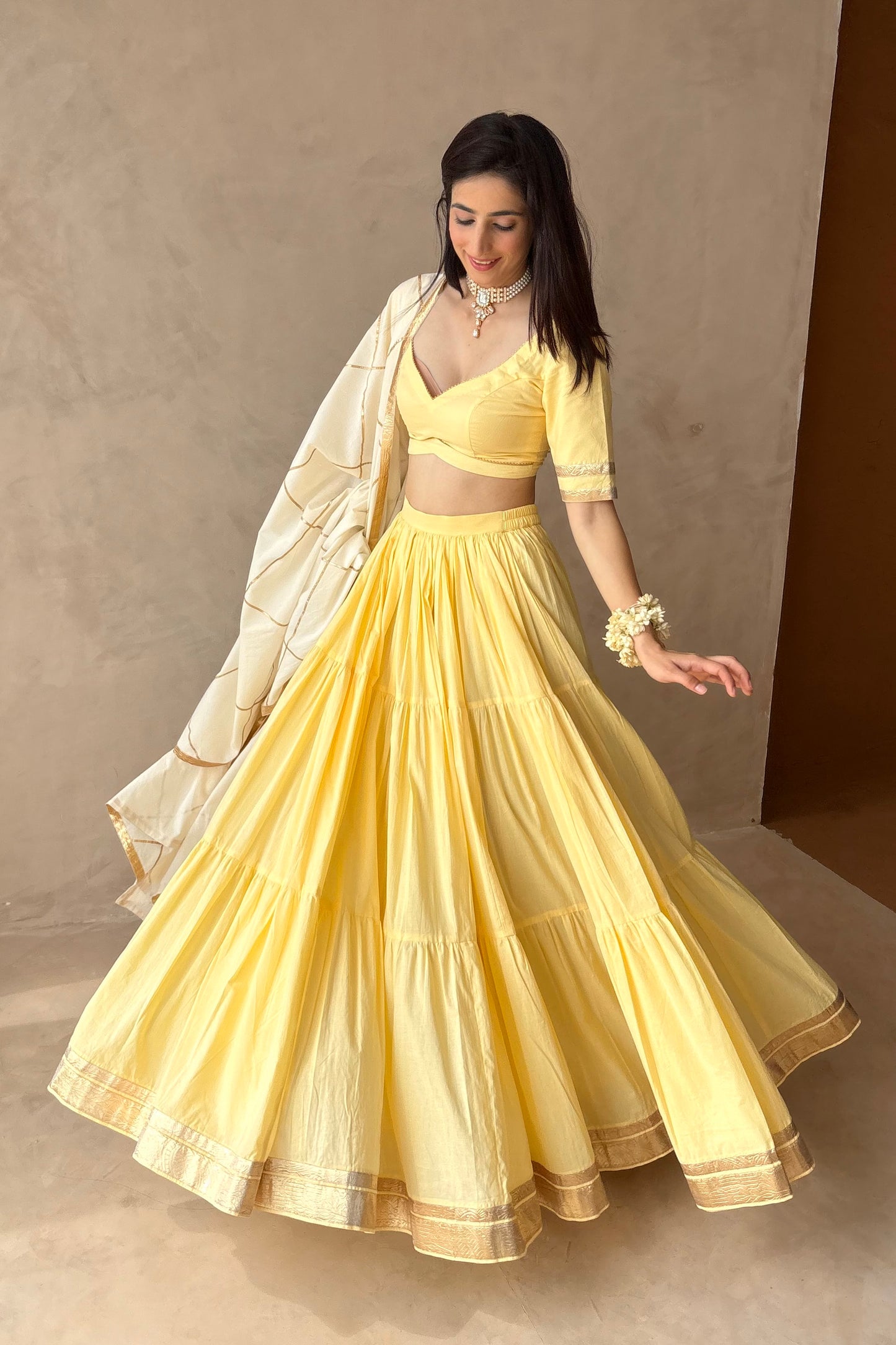 Butter yellow lehenga set