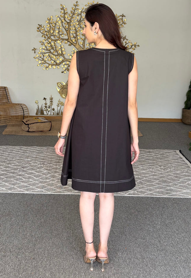 Black cotton dress