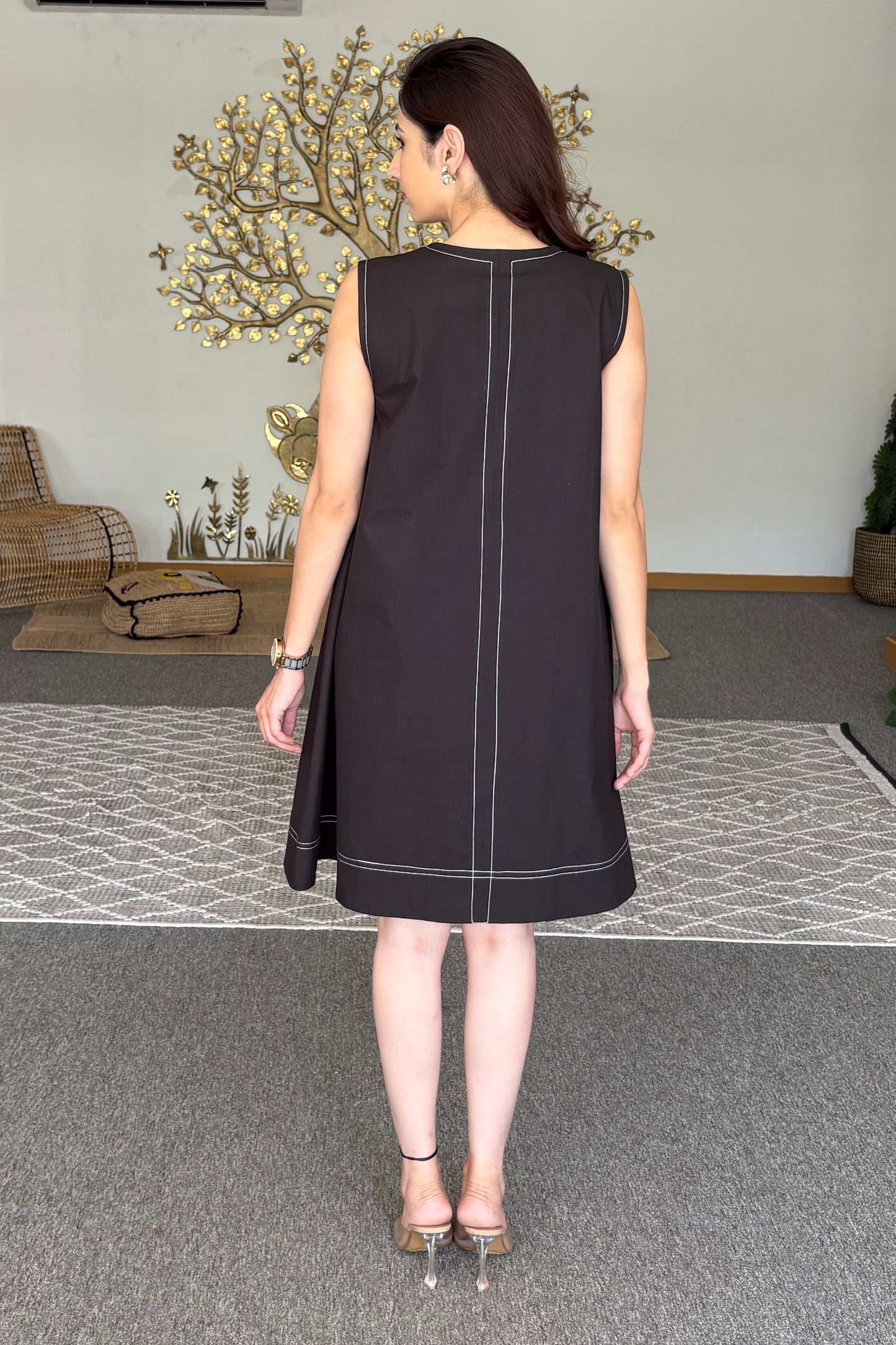 Black cotton dress