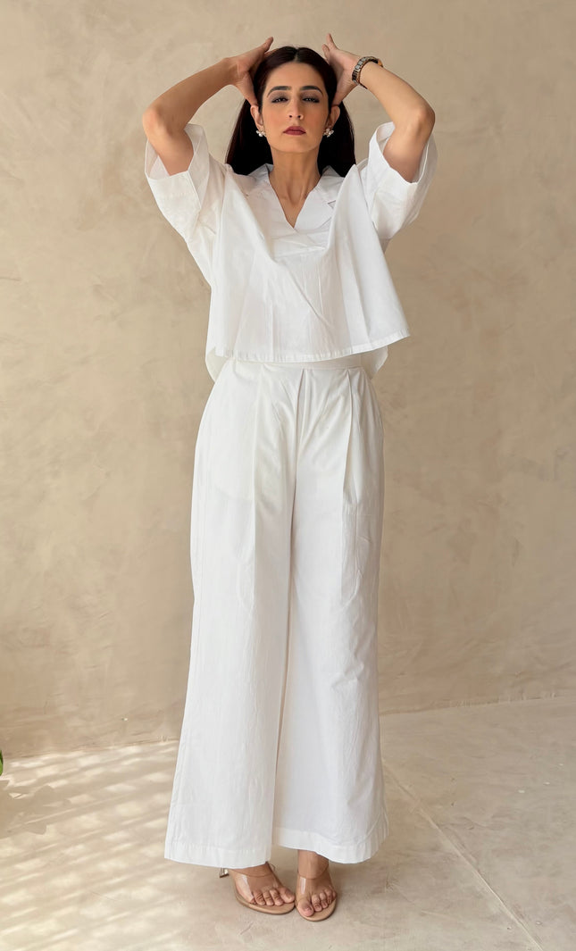 Cotton white pants & top