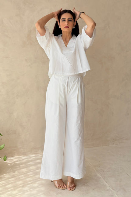Cotton white pants & top