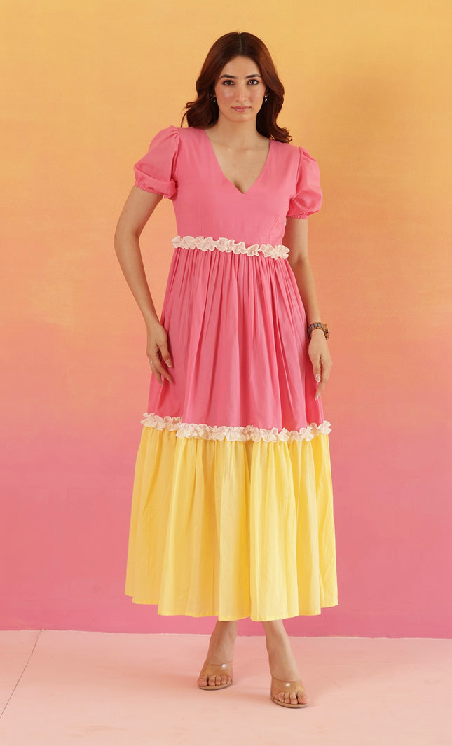 Baby pink cotton dress