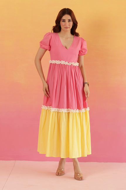 Baby pink cotton dress