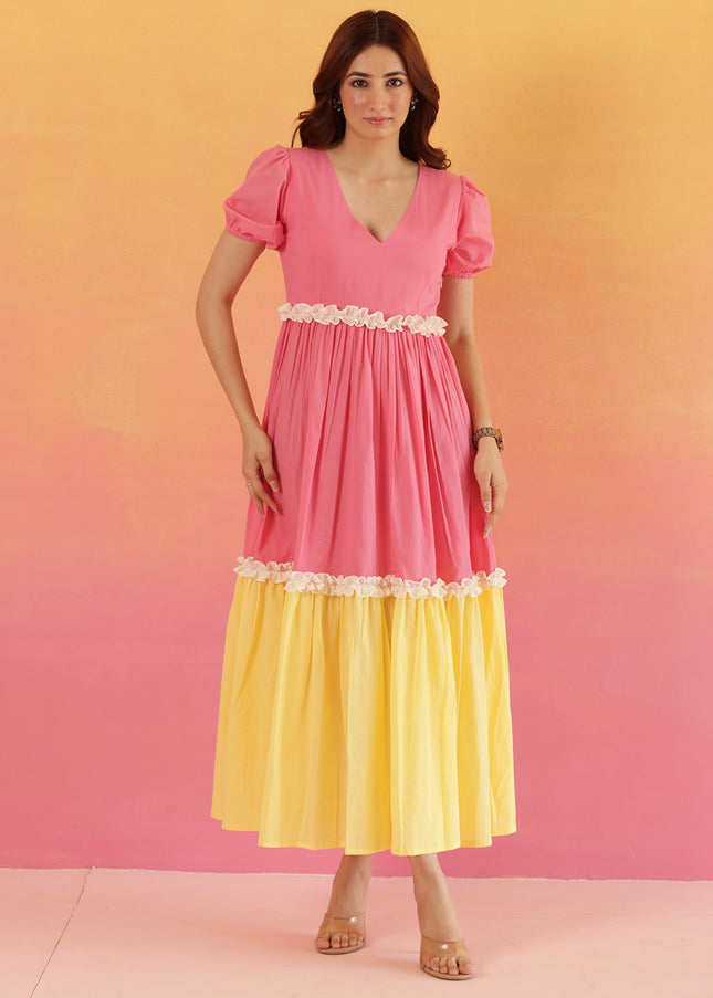 Baby pink cotton dress