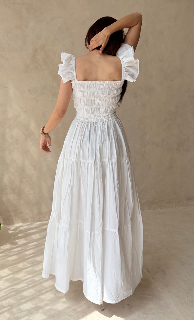 Cotton skirt & frill bandeau top