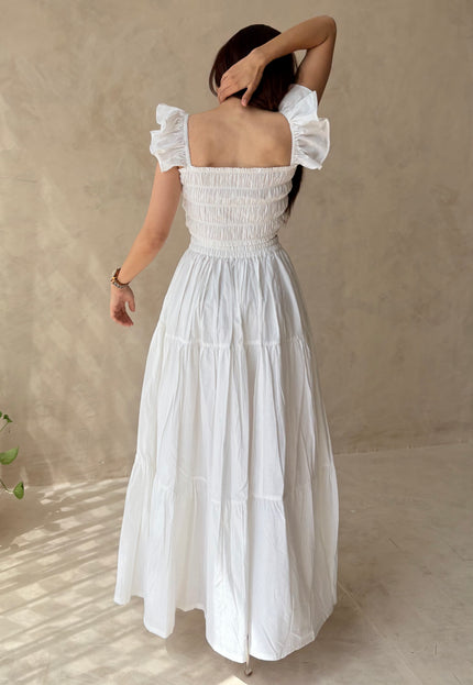 Cotton skirt & frill bandeau top