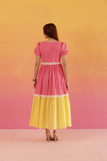 Baby pink cotton dress