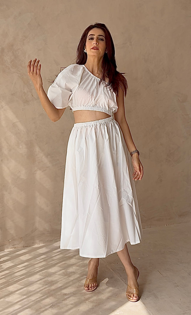 One shoulder midi dress