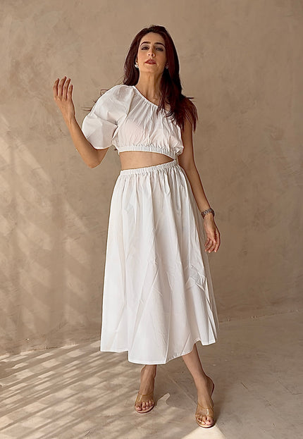One shoulder midi dress