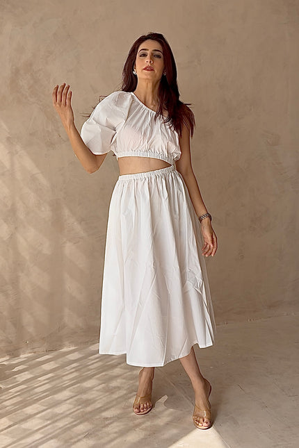 One shoulder midi dress