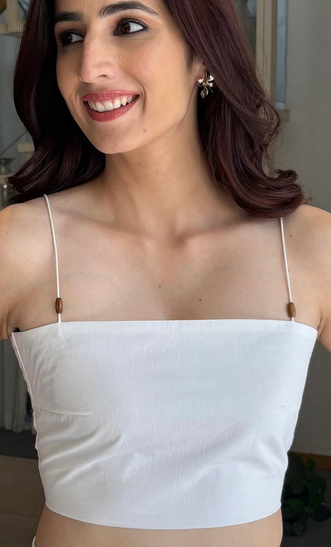 White crop top