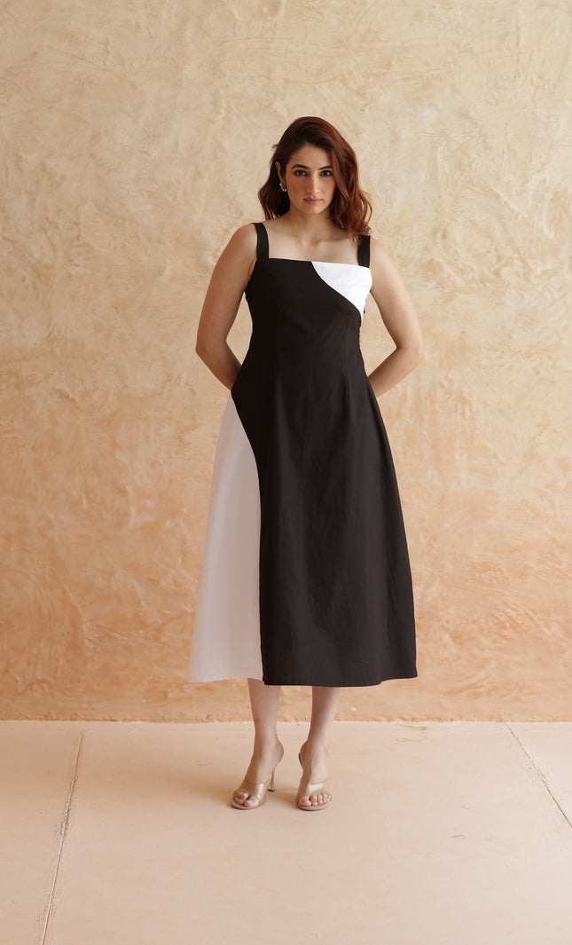 Black midi dress