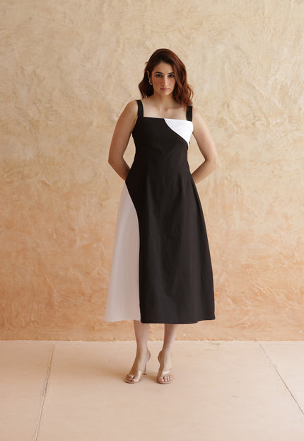 Black midi dress