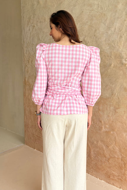 Gingham tie-up co-ord