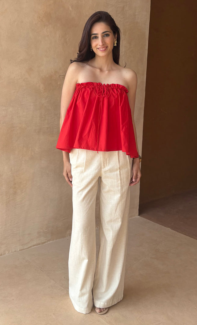 Cotton tie-up top