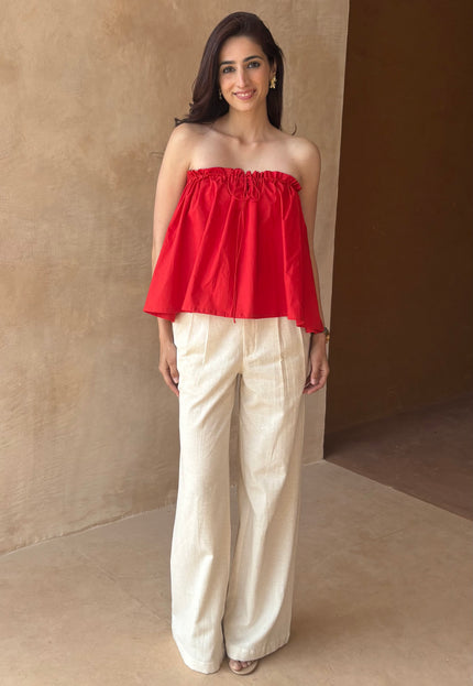 Cotton tie-up top