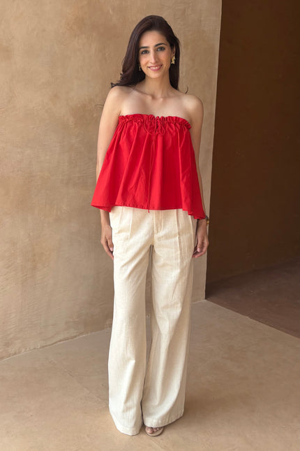 Cotton tie-up top