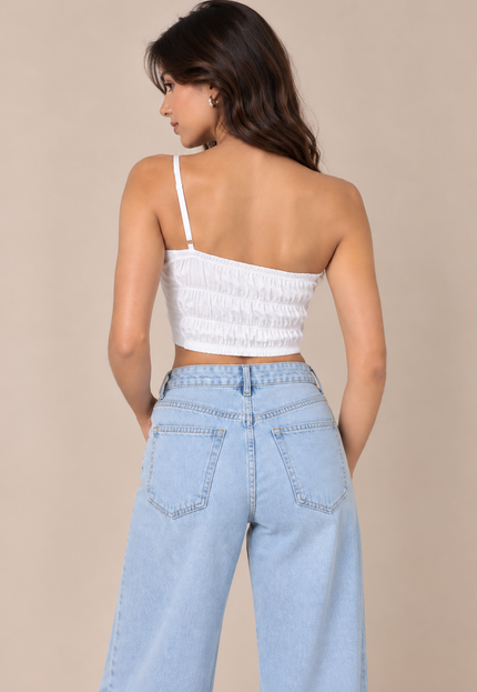 White cotton tube top
