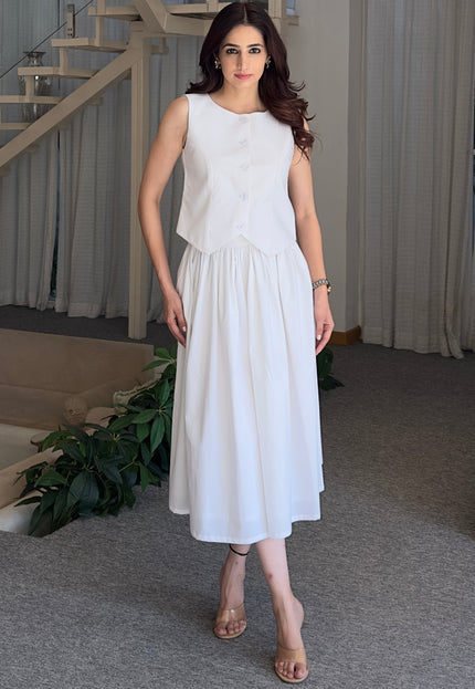 White waistcoat & skirt