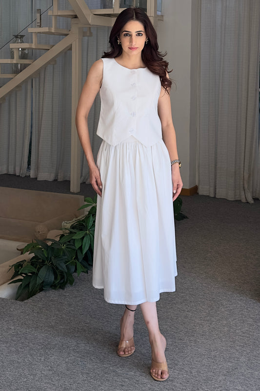 White waistcoat & skirt