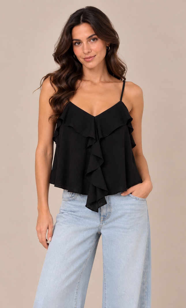 Cotton frilled top