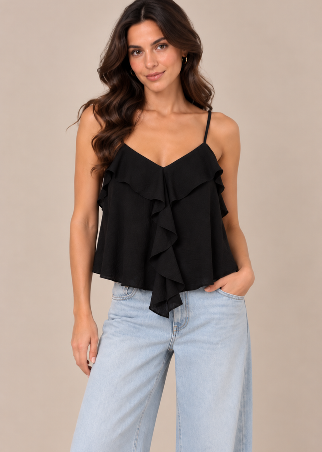 Cotton frilled top