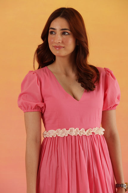 Baby pink cotton dress