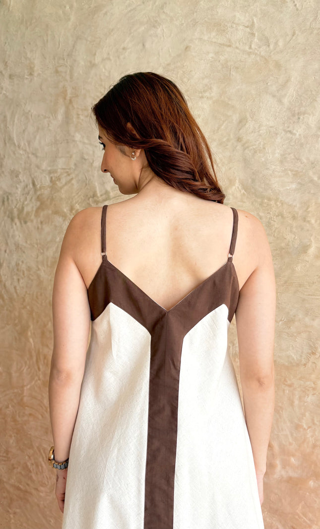 Beige midi dress