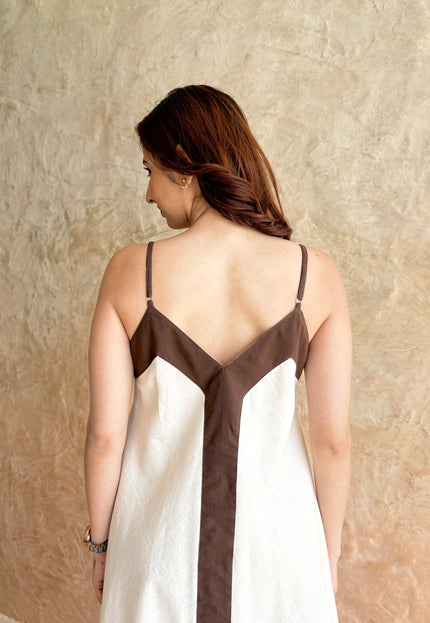 Beige midi dress