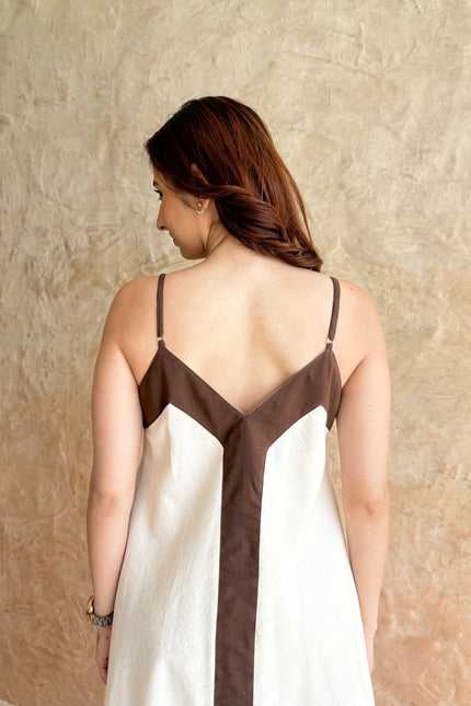 Beige midi dress