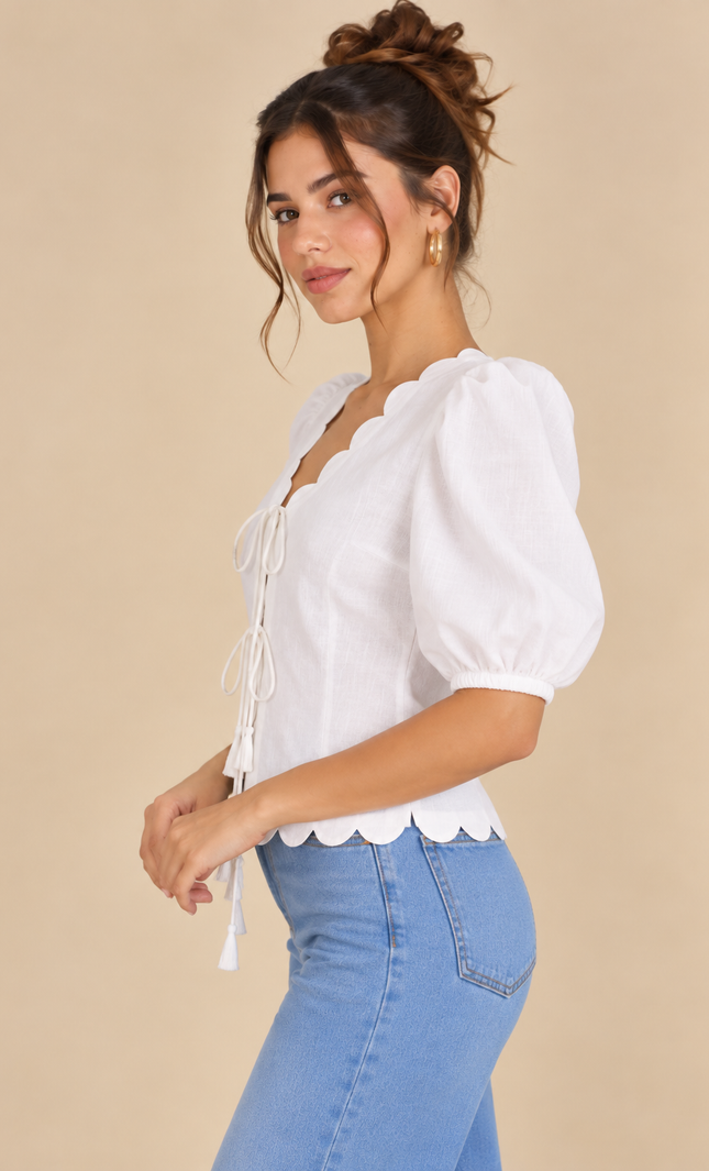 White cotton top