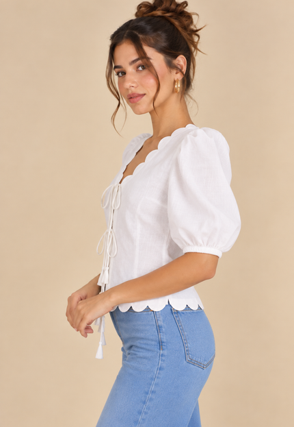 White cotton top